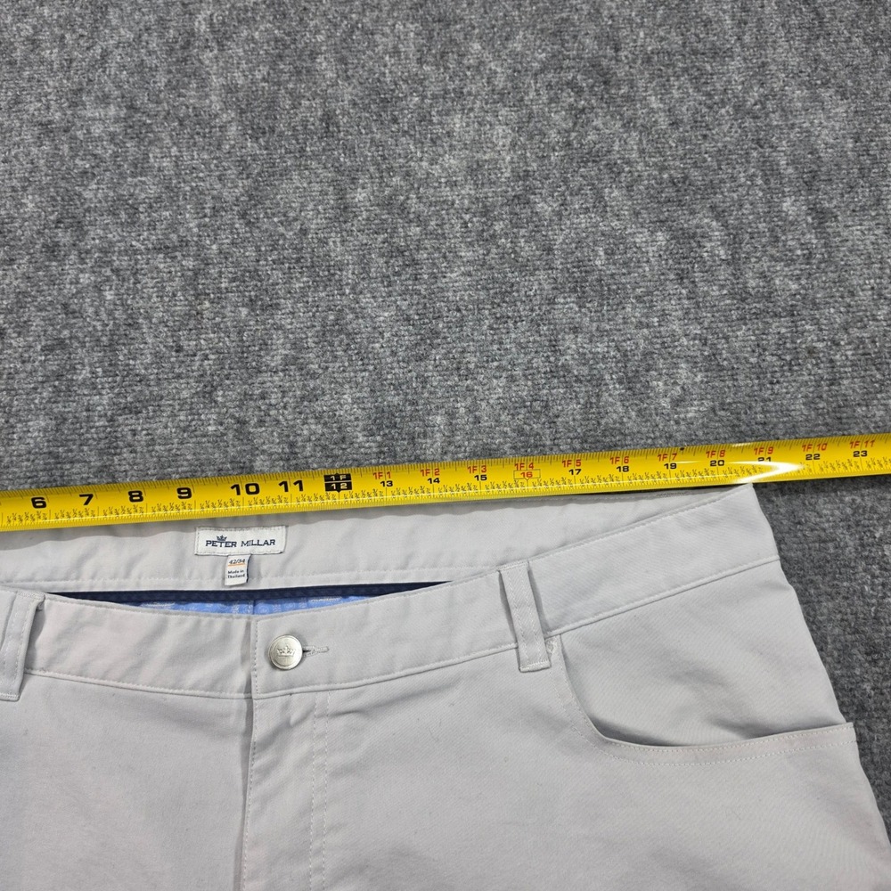 Peter Millar Mens EB66 Performance Five Pocket Pants Grey 42x34 ME0EB66FB - Picture 11 of 13